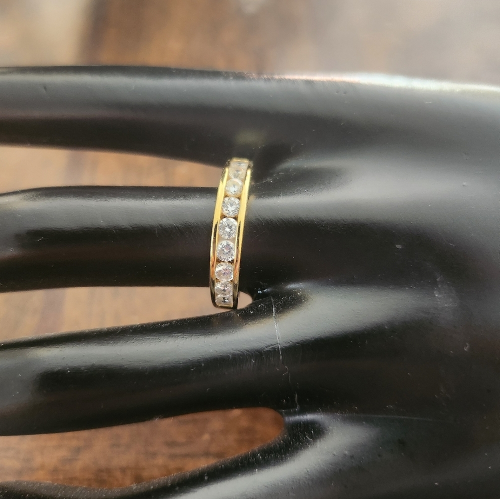Amarley 925 sterling Silver gold plated ring